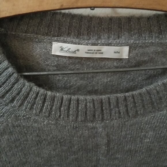 Woolrich Womens Gray Owl Print Wool Mohair Pullover Sweater Size M Long Sleeve - Picture 3 of 5